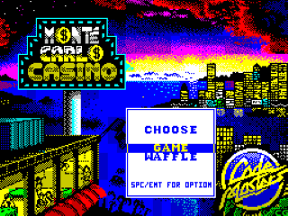 Monte Carlo title screen for ZX Spectrum